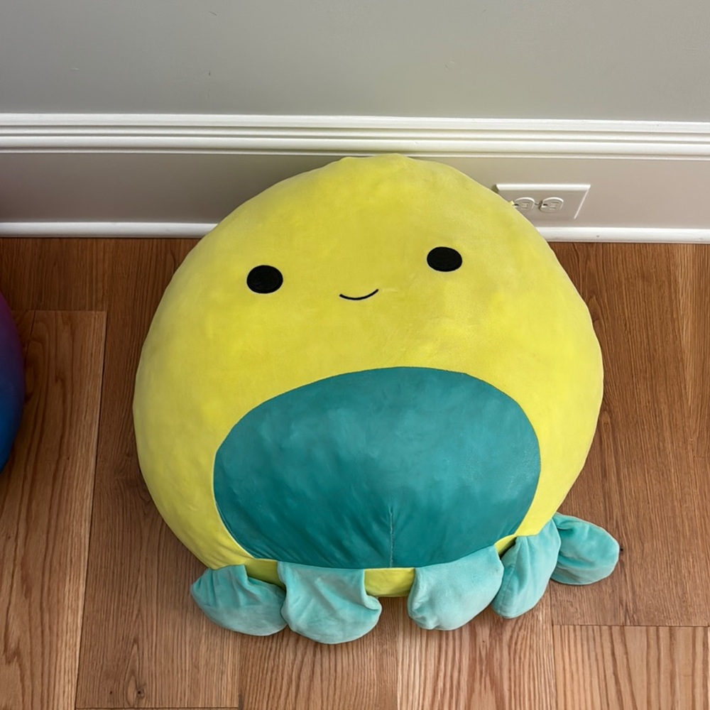 Squishmallows Yellow and Teal Plush
